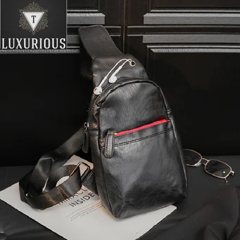 Висококачествени мъжки чанти през рамо от изкуствена кожа 2024, нова мода, бизнес отличителни унисекс чанти, фирмен дизайн, диагонално чанта за съхранение, мъжки