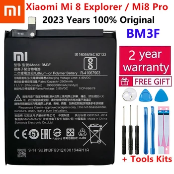 Въведете mi 100% Оригинална батерия BM3F 3000 ма За Xiaomi 8 Mi 8 Explorer/Mi8 Pro BM3F Резервни Батерии за телефон + Инструменти