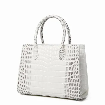 Дамска чанта, дамска чанта от естествена кожа, дамски чанти от крокодилска кожа, висококачествена дамска кожена чанта, луксозна дизайнерска чанта