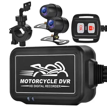 Двойна арматурното табло, камера за нощно виждане универсална камера 150 градуса широкоъгълен двоен 1080P Full HD управление на мотоциклет