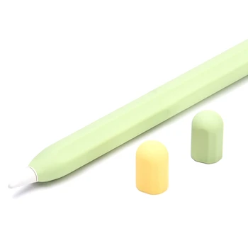 За 2-ро поколение ръкав писалка стилус писалка ръкав двоен цвят съвпадение силиконов защитен ръкав зелен