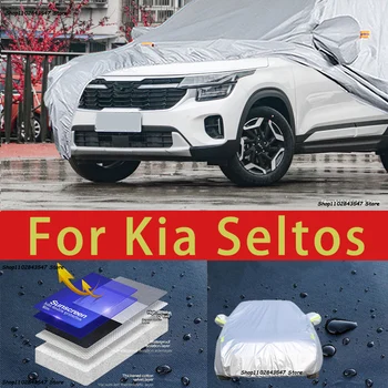 За Kia Seltos Външна защита, пълни с автомобил сеат, снежната покривка, козирка, водоустойчива прахозащитен външни автомобилни аксесоари