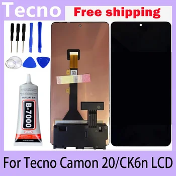 За Tecno Camon 20 Pro CK6n CK7n CK8n CK9n X678B X6710 LCD Сензорен дисплей Дигитайзер, Сглобяване, Ремонт на резервни Части, Подмяна на