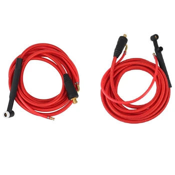 Заваръчен горелка TIG, бърз съединител, газоэлектрический вграден червен маркуч, cable кабели 4 м, 35-50 евро, жак 13,12 фута