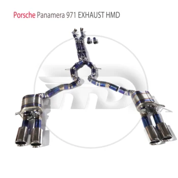 Изпускателната система е от титанова сплав HMD Peformance Catback подходящ за електронното клапа автоматична модификация на Porsche Panamera 971