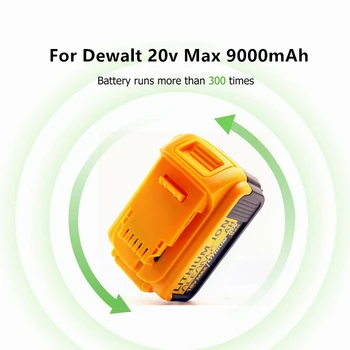 Литиево-йонна Батерия 20V 6.0 Ah MAX Подмяна на електрически инструменти за DeWalt DCB184 DCB181 DCB182 DCB200 18V Батерия Със Зарядно устройство