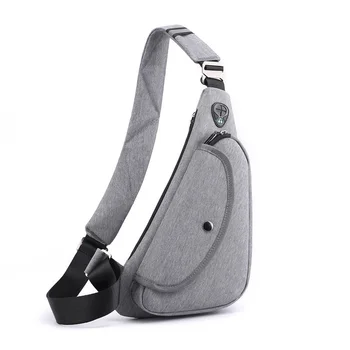 Малко анти-кражба нагрудная чанта за мъже, модерен мини-раница през рамо, пътна спортна чанта с жак за слушалки, подаръци за Ден на бащата