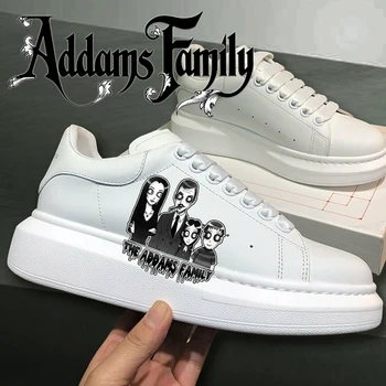 Маратонки Addams Family Wednesday, мъжки и дамски ежедневни обувки за юноши, парусиновая обувки за бягане с 3D принтом, лек модерен катебординг
