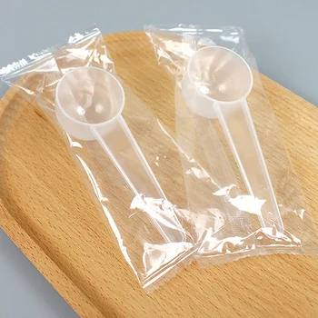 мерителна лъжичка с независима опаковка 4шт по 5/10 г, пластмасовата лъжичка, мерителна лъжичка с плоско дъно, лъжица за маски