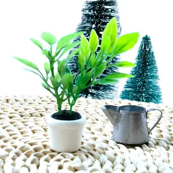 Мини растение в саксия, екологично чисто изящна изработка, микро-сцена, детска играчка подарък, куклена къща, горшечное растение, едно малко дърво в саксия