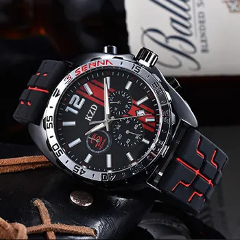 Най-добрите оригинални маркови мъжки часовници, луксозни кварцов каишка от каучук, автоматична дата, висококачествени ежедневни водоустойчив спортен часовник AAA