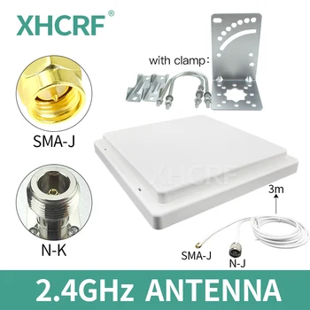 Насочена антена 2,4 Ghz Външни непромокаеми панел антена 2,4 Ghz WiFi за врата на дълги разстояния връзка