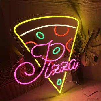 Неонова реклама Hamburg, пица, led неонови светлини, монтиране на украса за пицария, бар, вечерни, монтиран на стената арт интериор за бар, неонови лампи