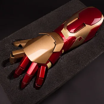 Нов Mk43 1:1 Marvel Отмъстителите Железния човек, светещи ръкавици за ръце, подпори за cosplay, носен фигурка, латексова коледна играчка