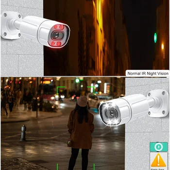 Новият 4K 8-МЕГАПИКСЕЛОВА IP Камера Аудио Външна POE H. 265 NETIP Onvif Метална Куршум ВИДЕОНАБЛЮДЕНИЕ Домашна 4MP Цветна Камера за Нощно Виждане за Сигурност