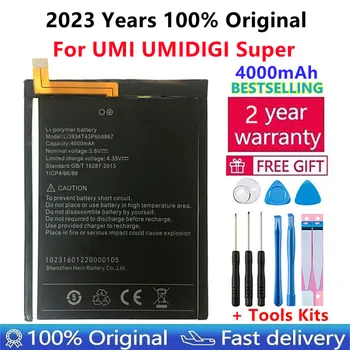 Оригинален 4000 ма Li3834T43P6H8867 Сменяеми батерии За UMI UMIDIGI Super & MAX Висококачествени акумулаторни Батерии С номер за проследяване