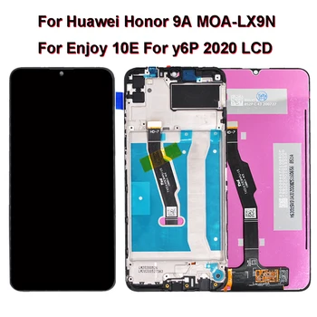 Оригинален 6,3-инчов За Huawei Honor 9A MOA-LX9N/За Enjoy 10E За y6P 2020 LCD дисплей С Сензорен екран С рамка