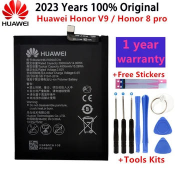 Оригинална батерия Huawei honor 8 Pro Батерия DUK-AL20 DUK-TL30 HB376994ECW батерия Huawei V9 пълен капацитет 4000 mah