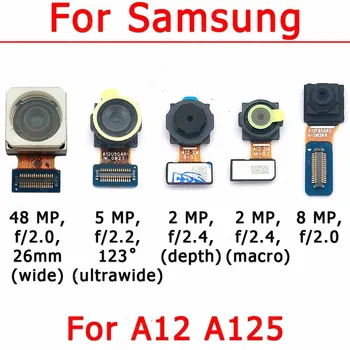 Оригинална предна камера за Samsung Galaxy A12 A125, обърната към малка задната част на селфи, модул на гърба на предна камера, гъвкави резервни части