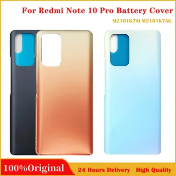Оригиналът Е За Redmi Note10 Pro Задната Със Стъклен Капак, За Xiaomi Redmi Note 10 Pro Капак На Отделението За Батерията Делото Задната Врата Калъф С Логото На