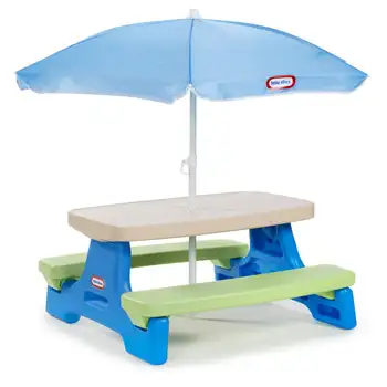 Пазете детска маса за пикник с чадър