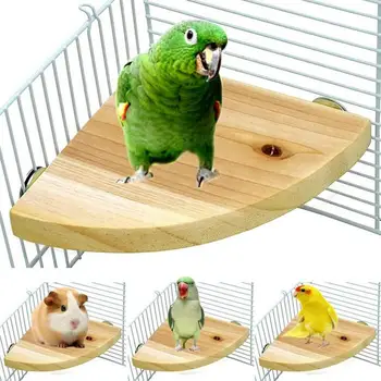 Поставка за папагал играчка папагал, дървена поставка за трамплин с нащърбена преносим клетка, аксесоари за упражнения, поставка за