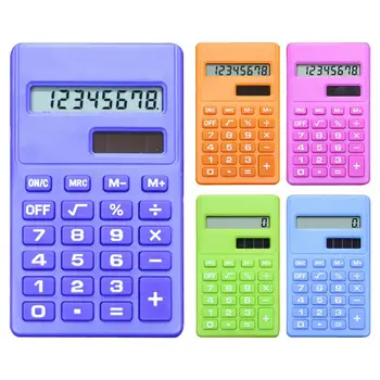 Преносим калкулатор от 8 цифри, джобен калкулатор ABS, джобен калкулатор, сладки, бонбони, калкулатор, слънчеви батерии, калкулатор, канцеларски материали