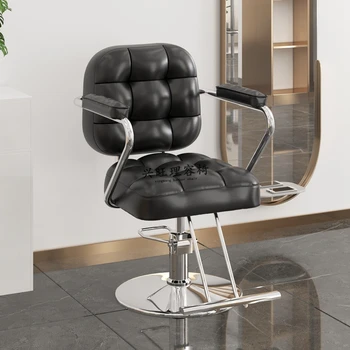 Професионално коса стол за естетичен педикюр от естествена кожа, въртящо се на grooming стол, фризьор-стилист, мебели за интериора на Stuhl MQ50BC