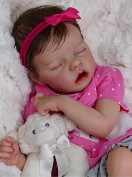 Силиконовата Спящата Кукла-Бебе за Момичета, Кукла За Охрана на Сън, Реалистична Мека Миличка Bebe Reborn, Подарък За Рожден Ден, Подаръци