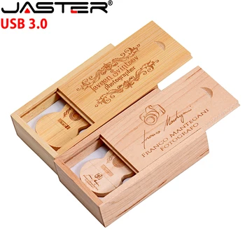 Спецификацията за USB 3.0 Флаш-памет и 128 GB Дървена Китара Флаш Памет 64 GB Безплатно персонализирано Лого Memory Stick Творчески Подаръци Стик 32 GB 16 Г