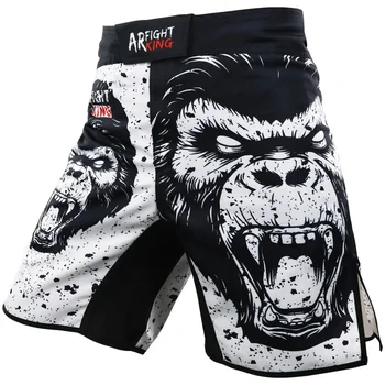 Спортни къси панталони за борба с бялата маймуна ВМА, плажен фитнес, Джу-шу, бягане, тайландски бокс, шорти Тина