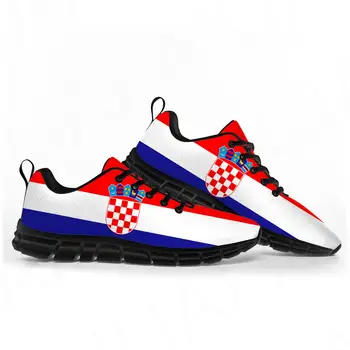 Спортни обувки с хърватско флага на Мъжки дамски тийнейджърката детски маратонки Хърватия Ежедневни благородна парна баня обувки по поръчка