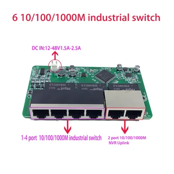 Стандартен протокол 802.3 AF/AT 48V POE OUT/48V poe switch скорост POE 1000 Mbit/s; скорост на възходящия канал от 1000 Mbps; мрежов видеорекордер с храненето на poe