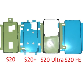 Стикер на задния капак на батерията, лепило за Samsung S20 Plus, S20 Ultra, S20 FE, телефон, оригинална нова рамка на корпуса, залепваща стикер на задния панел