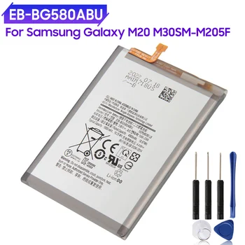 Телефон Замени Батерия EB-BG580ABU За SAMSUNG Galaxy M20 M30 SM-M205F 5000 ма Оригинални Сменяеми Батерия Телефонни Батерии