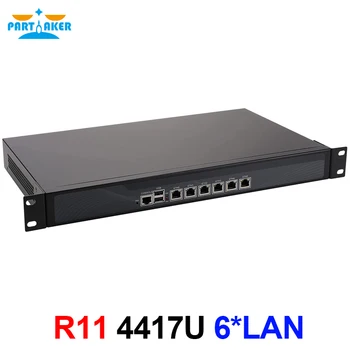 Участник R11 Intel Pentium 4417U 1U защитна Стена Устройство за Мрежова Сигурност на VPN Рутер с 6 * Gigabit lan Mikrotik pfSense РОС