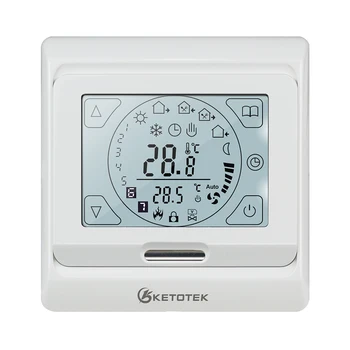 Цифров термостат за подгряване на пода със сензорен екран, седмичен програмируем регулатор на температурата 16A AC 230 с LCD подсветка