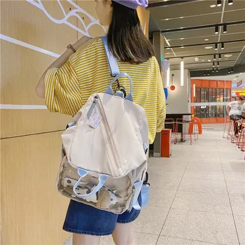 Чанта през рамо с двойна употреба, чанта от болка в едното рамо е с голям капацитет, тенденция студентски летен раницата
