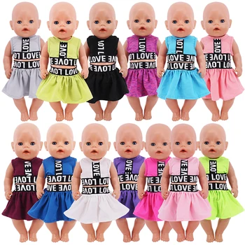 Чудесна серия куклено аксесоари, дрехи, рокля с пола за кукли 43 см Rebirth, 18-инчовата кукла-миличка, подаръци, играчки със собствените си ръце, нашето поколение