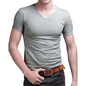 № 2 A1337, нови летни мъжки тениски, обикновена, приталенные, трендови, всекидневни, с къси ръкави